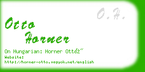 otto horner business card